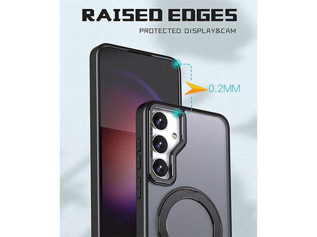 Magnetic Ring / Stand Case for Samsung S25 FE - Black