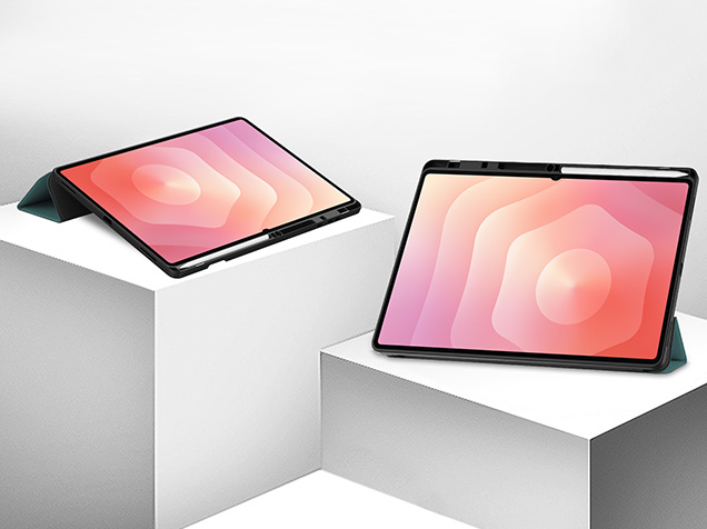 Slim Synthetic Leather Flip Case with Stand for Samsung Galaxy Tab S11 Ultra - Teal