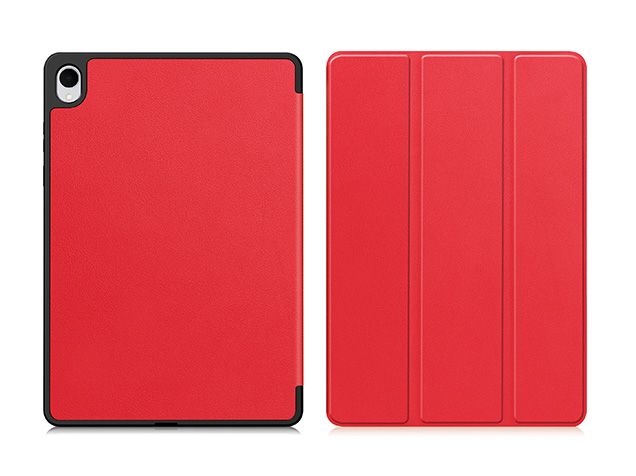 Slim Synthetic Leather Flip Case with Stand for Samsung Galaxy Tab S11 - Red