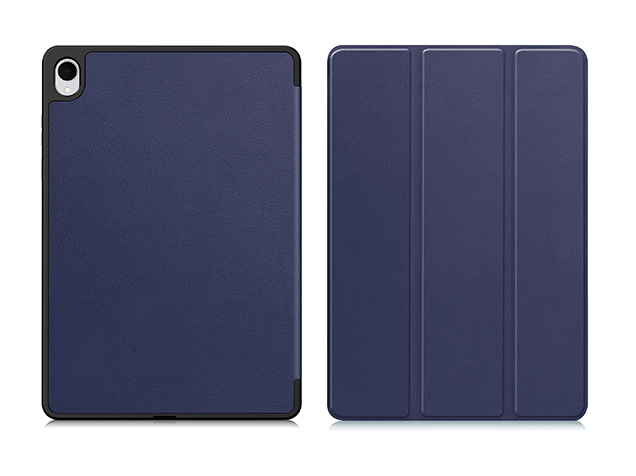 Slim Synthetic Leather Flip Case with Stand for Samsung Galaxy Tab S11 - Navy