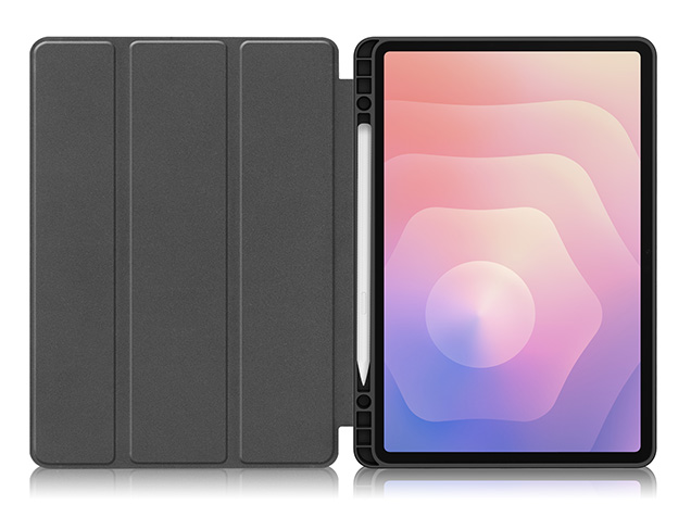 Slim Synthetic Leather Flip Case with Stand for Samsung Galaxy Tab S11 - Navy