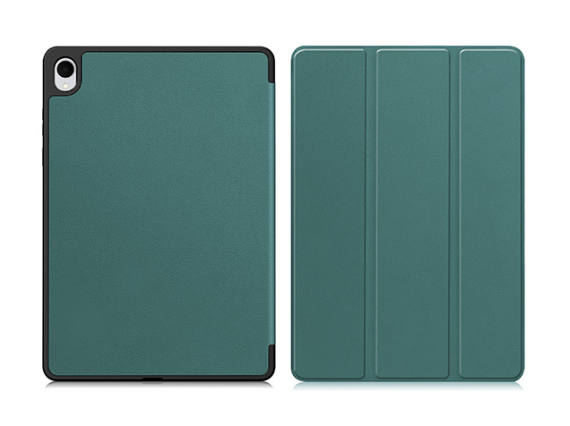 Slim Synthetic Leather Flip Case with Stand for Samsung Galaxy Tab S11 - Teal