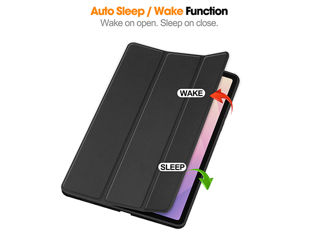 Slim Synthetic Leather Flip Case with Stand for Samsung Galaxy Tab S11 - Black