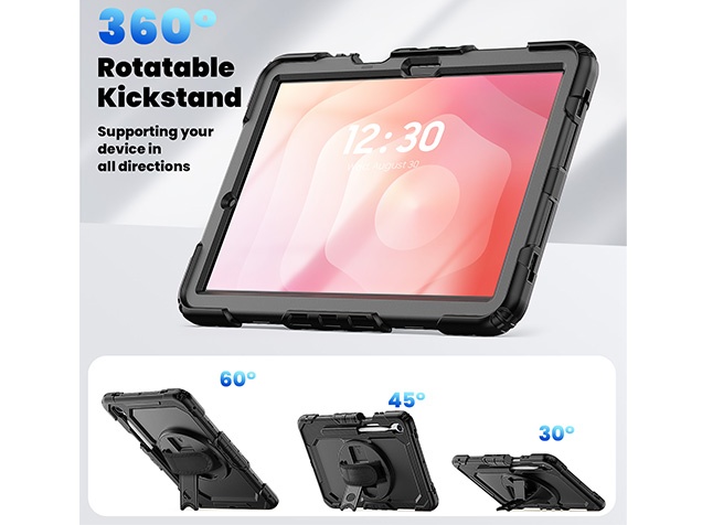 Rugged Impact Case with Strap for Samsung Galaxy Tab S11 - Black