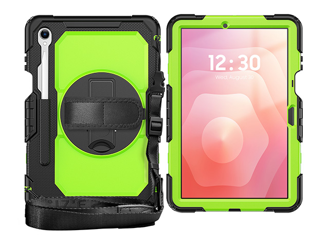 Rugged Impact Case with Strap for Samsung Galaxy Tab S11 - Green Impact Case