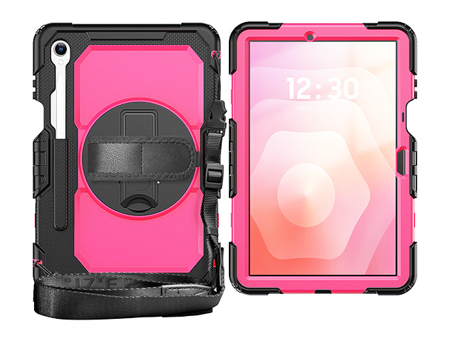 Rugged Impact Case with Strap for Samsung Galaxy Tab S11 - Pink Impact Case