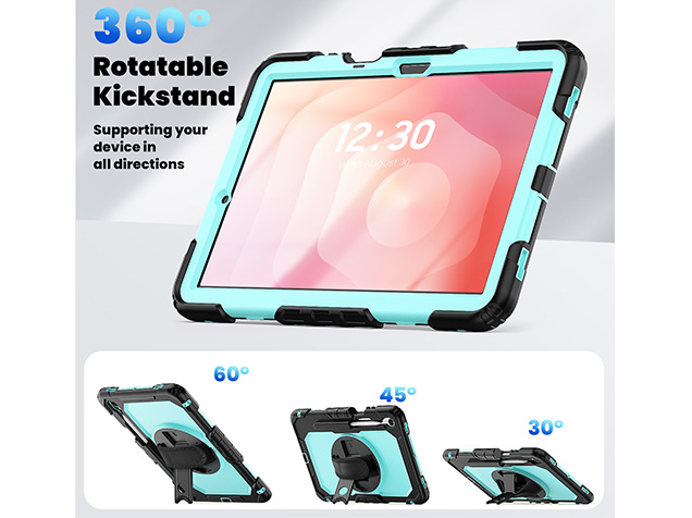 Rugged Impact Case with Strap for Samsung Galaxy Tab S11 - Turquoise