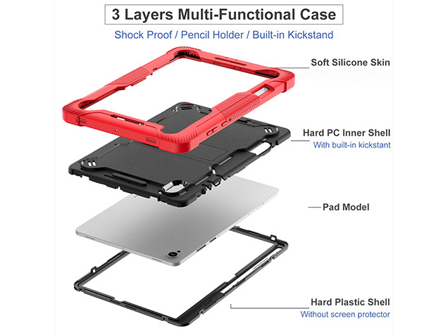 Impact Case for the Samsung Galaxy Tab S11 - Black/Red