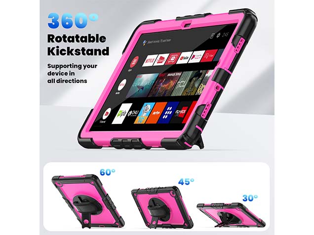 Rugged Impact Case with Strap for Samsung Galaxy Tab A11+ - Pink