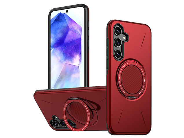 Impact Case with Ring for Samsung Galaxy A16 - Red Impact Case