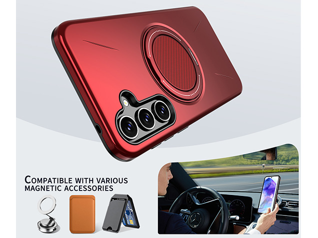 Impact Case with Ring for Samsung Galaxy A16 - Red