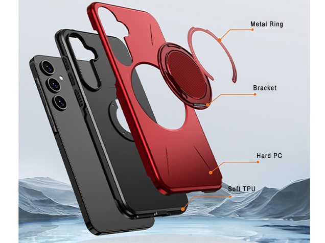 Impact Case with Ring for Samsung Galaxy A16 - Red