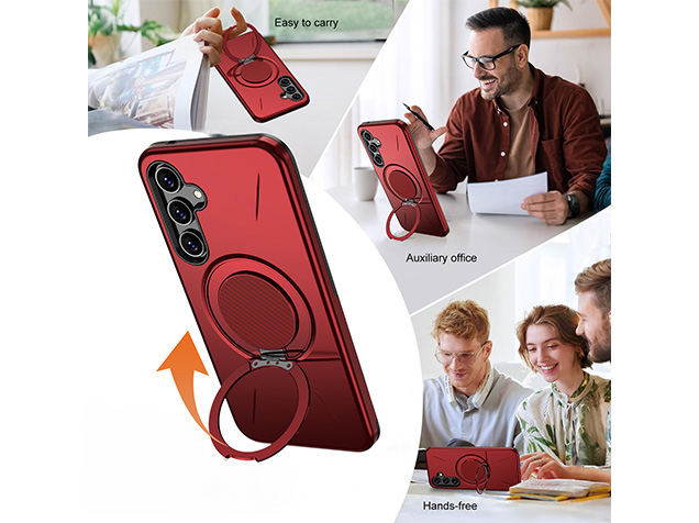 Impact Case with Ring for Samsung Galaxy A16 - Red
