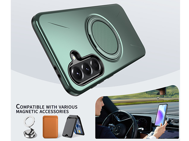 Impact Case with Ring for Samsung Galaxy A17 - Green