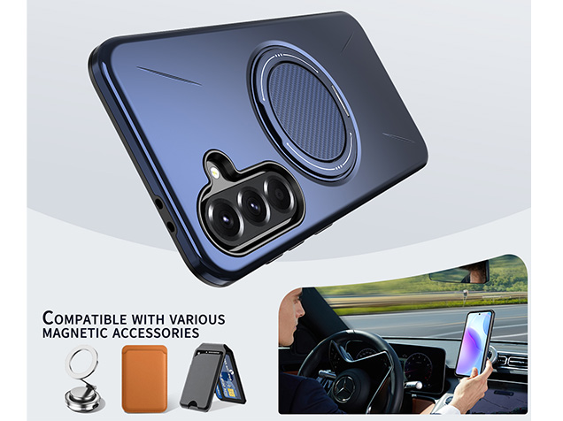 Impact Case with Ring for Samsung Galaxy A17 - Blue