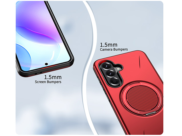 Impact Case with Ring for Samsung Galaxy A17 - Red