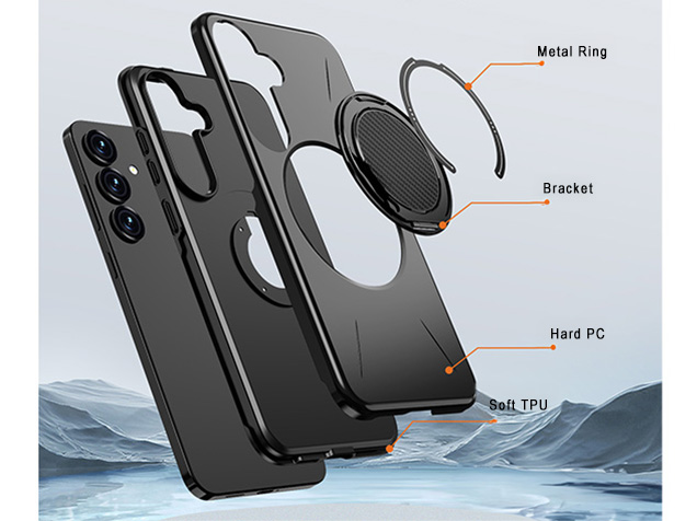 Impact Case with Ring for Samsung Galaxy S25 FE - Black