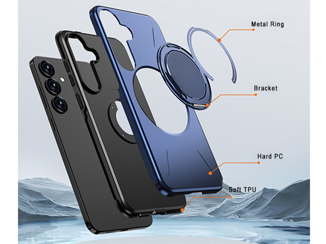 Impact Case with Ring for Samsung Galaxy S25 FE - Blue