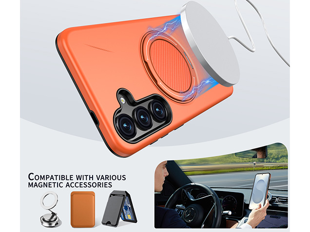 Impact Case with Ring for Samsung Galaxy S25 FE - Orange