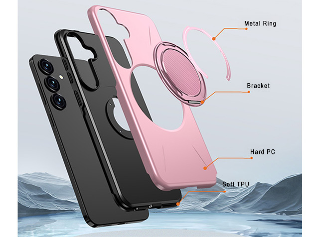 Impact Case with Ring for Samsung Galaxy S25 FE - Pink