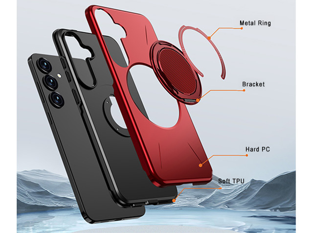 Impact Case with Ring for Samsung Galaxy S24 - Red