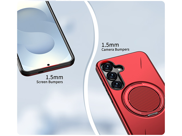 Impact Case with Ring for Samsung Galaxy S25 - Red