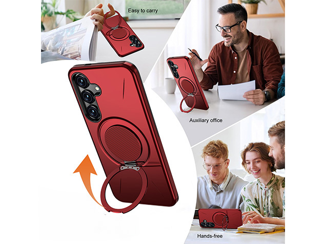 Impact Case with Ring for Samsung Galaxy S25 - Red