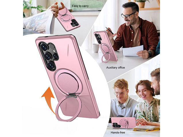 Impact Case with Ring for Samsung Galaxy S25 Ultra - Pink