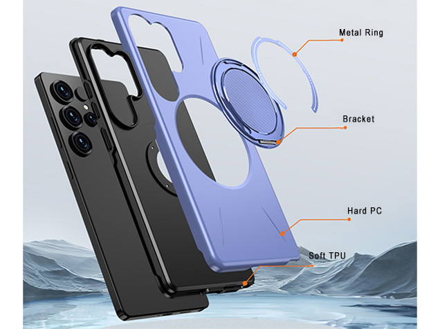 Impact Case with Ring for Samsung Galaxy S25 Ultra - Purple