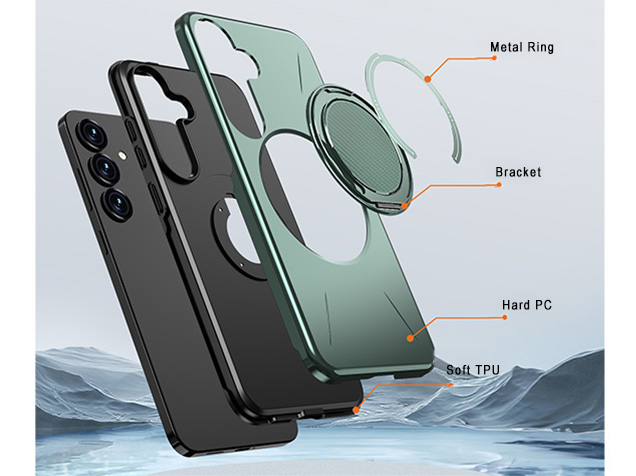 Impact Case with Ring for Samsung Galaxy S24+ - Green