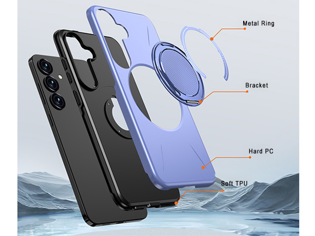 Impact Case with Ring for Samsung Galaxy S24+ - Purple