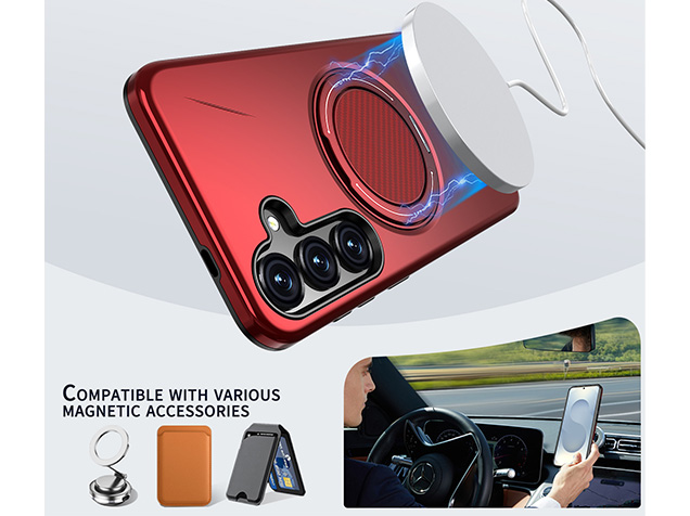 Impact Case with Ring for Samsung Galaxy S24+ - Red