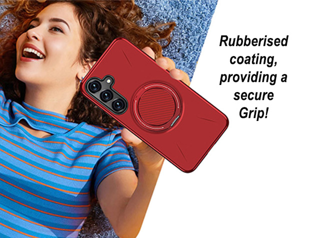 Impact Case with Ring for Samsung Galaxy S25+ - Red