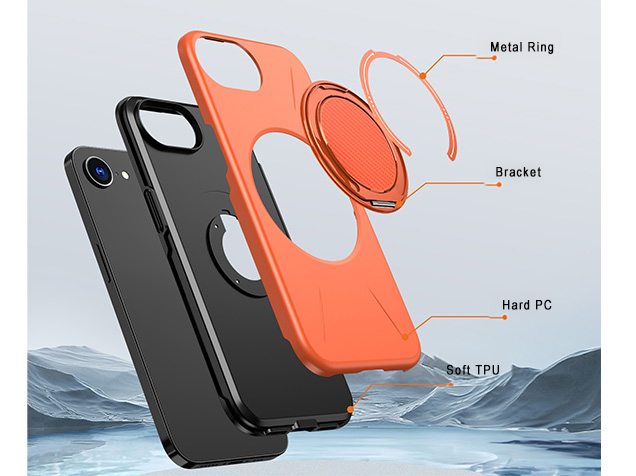 Impact Case with Ring for iPhone 16e - Orange