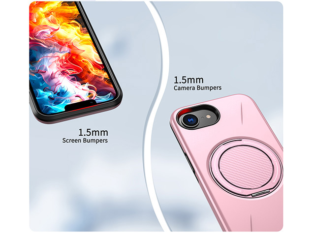 Impact Case with Ring for iPhone 16e - Pink