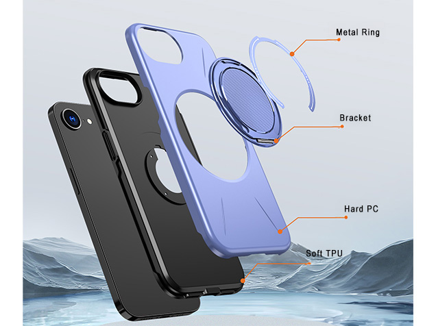 Impact Case with Ring for iPhone 16e - Purple