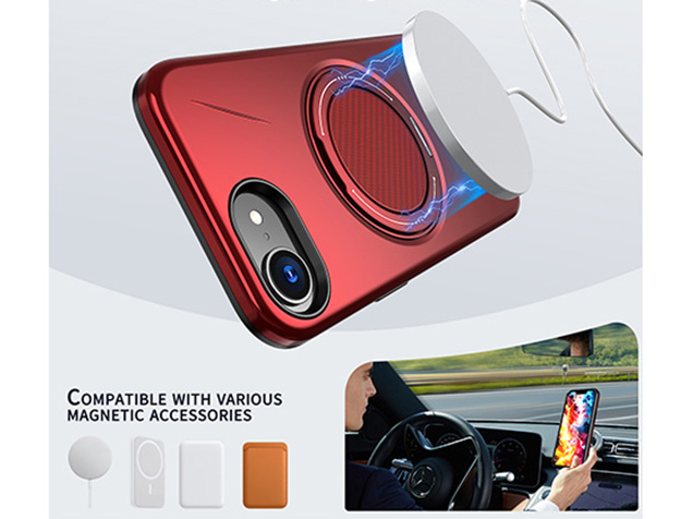 Impact Case with Ring for iPhone 16e - Red