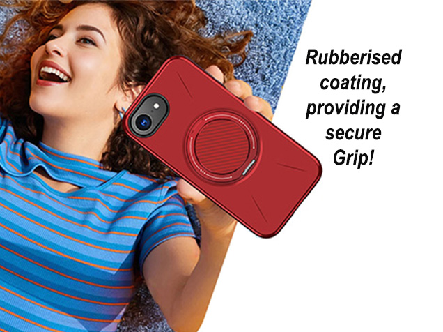 Impact Case with Ring for iPhone 16e - Red