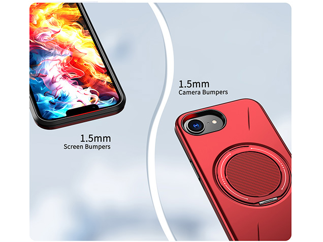 Impact Case with Ring for iPhone 16e - Red