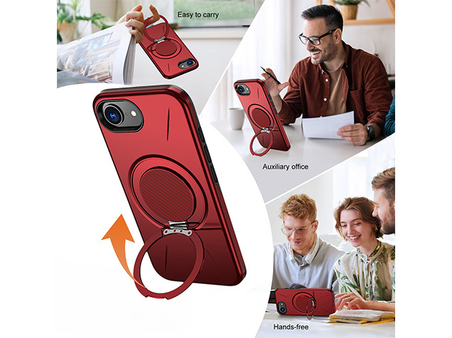 Impact Case with Ring for iPhone 16e - Red