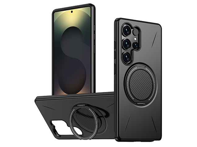 Impact Case with Ring for Samsung Galaxy S24 Ultra - Black Impact Case