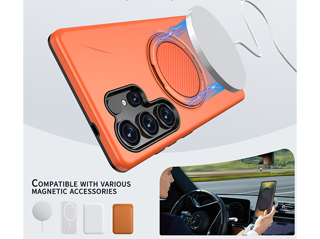 Impact Case with Ring for Samsung Galaxy S24 Ultra - Orange