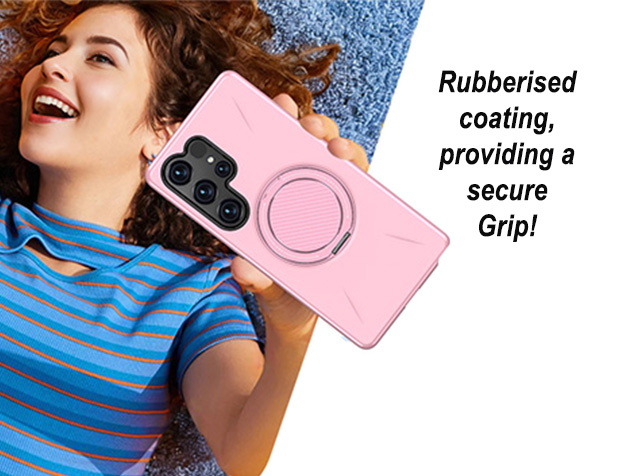 Impact Case with Ring for Samsung Galaxy S24 Ultra - Pink