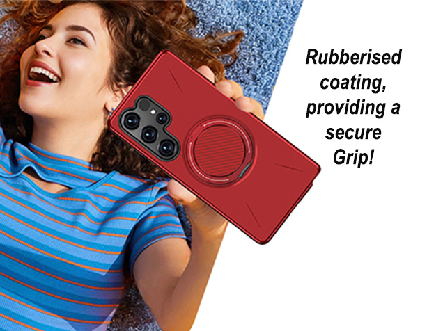 Impact Case with Ring for Samsung Galaxy S24 Ultra - Red