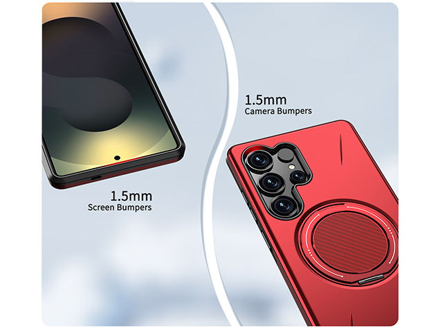 Impact Case with Ring for Samsung Galaxy S24 Ultra - Red