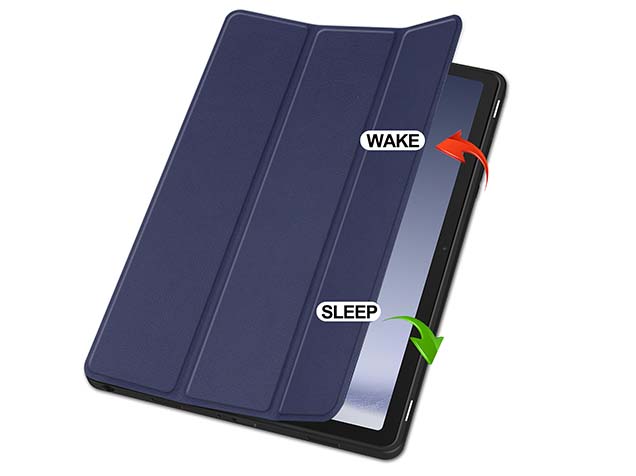Premium Slim Synthetic Leather Flip Case with Stand for Samsung Galaxy Tab A11+ 11 inches - Navy