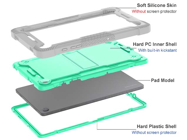 Impact Case for the Samsung Galaxy Tab A11+ - Mint/Grey
