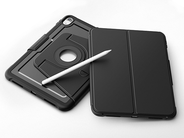 Stylish Robust Case for the iPad 10th & 11th Gen - Black Leather Flip Case