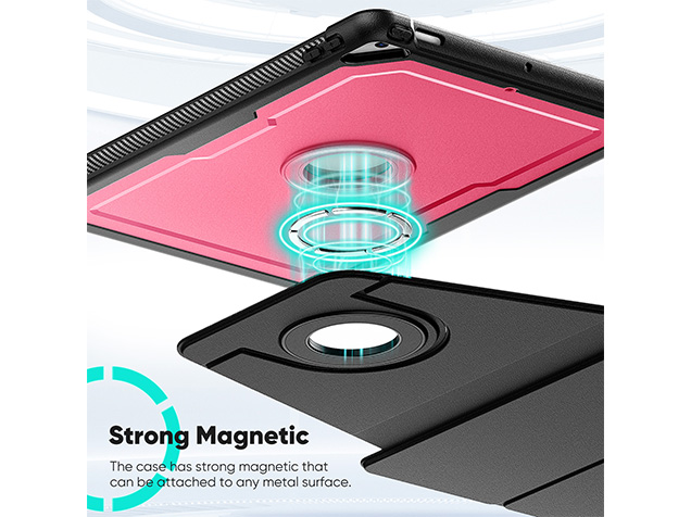 Stylish Robust Case for the iPad 10.2 (9th, 8th & 7th Gen) - Rose Red