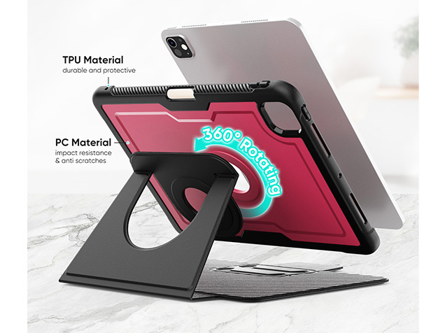 Stylish Robust Case for the iPad Pro 11 (2025 / 2024) - Rose Red